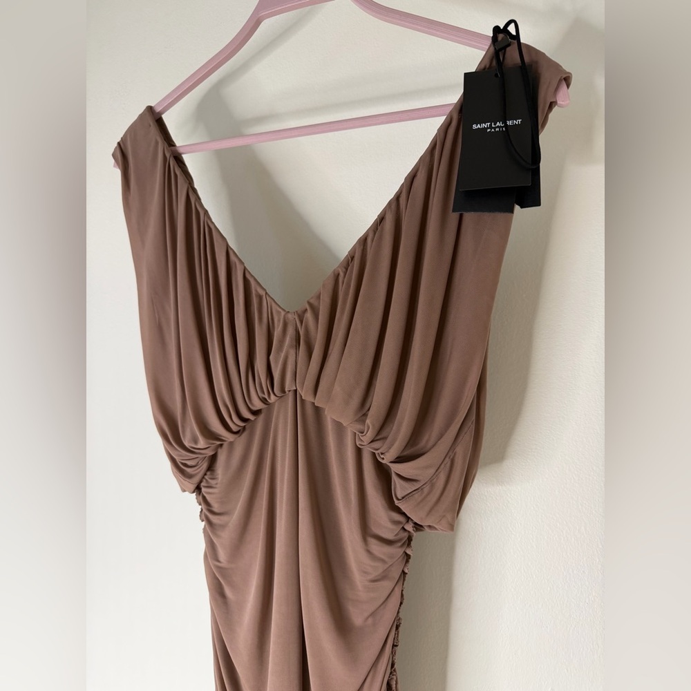 Saint Laurent Ruched Jersey Mini Dress – Brand New with Tags – Size 38 (US M) - Picture 6 of 10